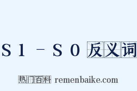 S1-S0反义词是什么意思的图片